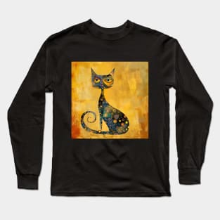 Klimt Cat Gustav Klimt style secession Long Sleeve T-Shirt